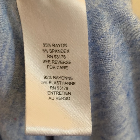 Tahari 3x Soft Blue Cowl Neck tunic Top 3/4 sleeve - Picture 8 of 8